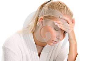 Woman with headache