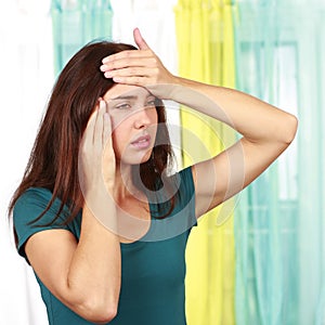 Woman with headache