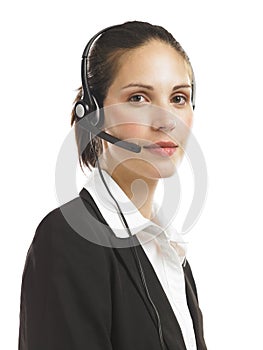 Woman with headset 1