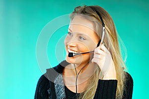Woman with a Headset