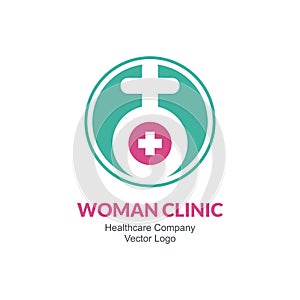 Woman Health care and clinic logo Vector Design