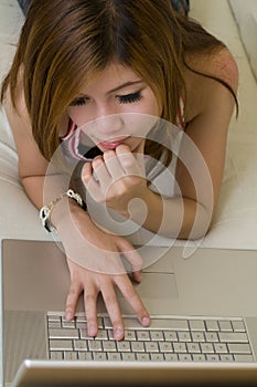 Woman and her keyboard