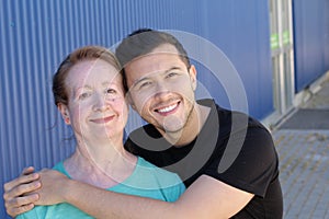 Woman in her sixties with man in his twenties