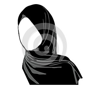 Woman hijab silhouette photo