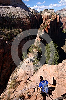 Woman hiking