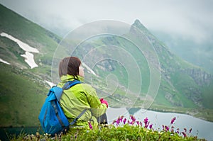 Woman hiking