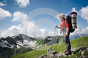 Woman hiking