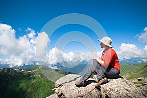 Woman hiking