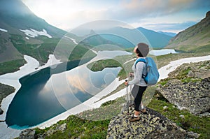 Woman hiking