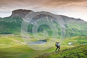 Woman hiking