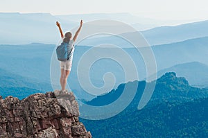 Woman hiking