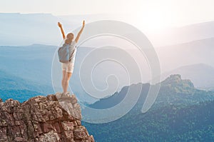 Woman hiking