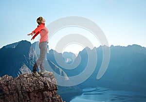 Woman hiking