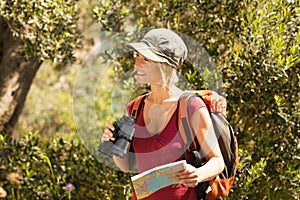 Woman hiking