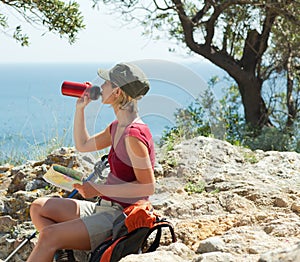 Woman hiking