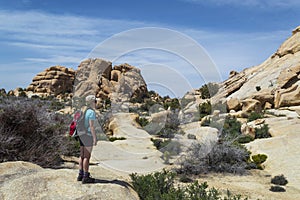 Woman Hiking Joshua Tree National Park