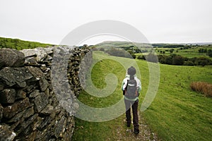 Woman hiking in Lake District