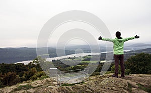 Woman hiking in Lake District