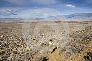 Woman Hiking In The Owens Valley