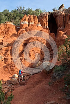 Woman Hiking in Palo Duro photo