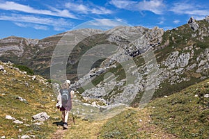 Woman Hiking at Somiedo Natural Park, Spain