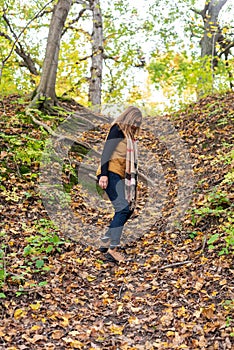 Woman hiking in Wisconsin