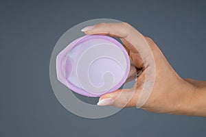 Woman Holding Diaphragm