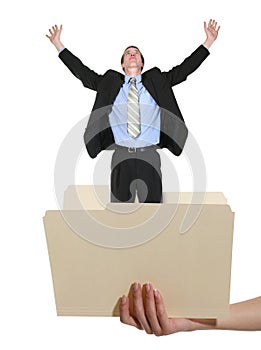 Woman Holding Folder photo
