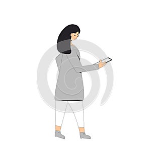 Woman holding phone