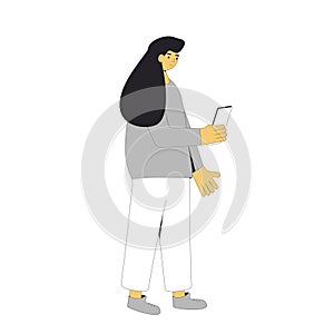 Woman holding phone