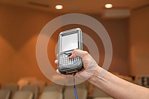 Woman Holding Mobile Computer