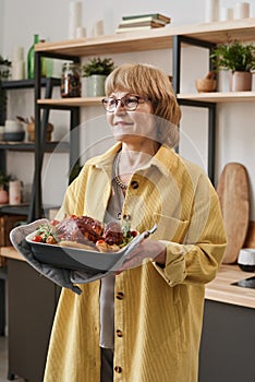 Woman holding special dish