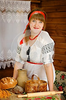 Woman with homemade baked goods