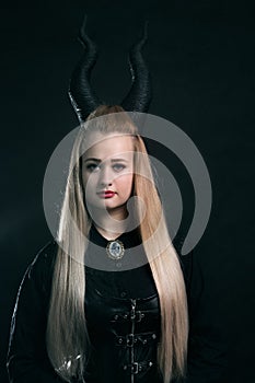 Woman with horns