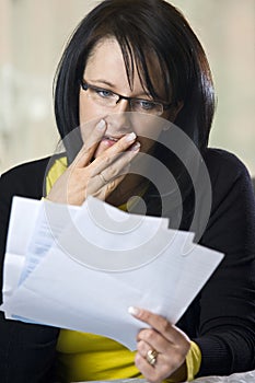 Woman horrified by bills