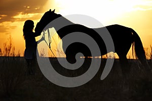 Woman and horse