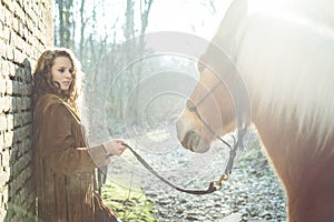 Woman and a horse