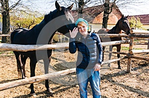 Woman with horse