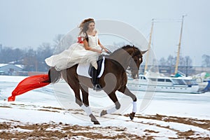 Woman on a horse