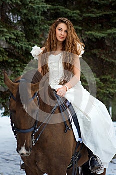 Woman on a horse
