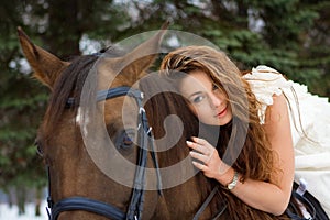 Woman on a horse