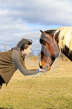 Woman and Horse Best Friend Connection