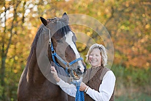 Woman and Horse Laughing