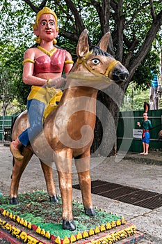 Woman on horse statue at Wang Saen Suk monastery, Bang Saen, Thailand