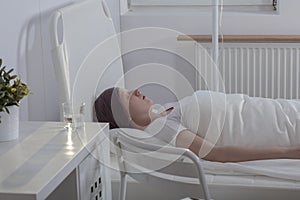 Woman in hospice