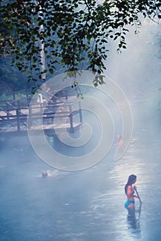 Woman in Hotsprings photo