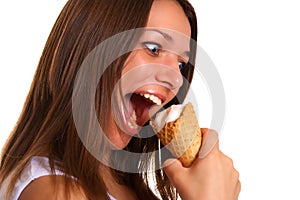 Woman with ice cream 8