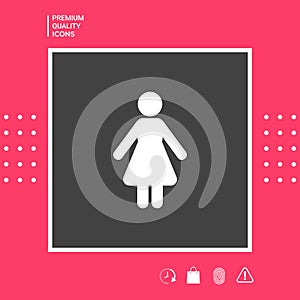 Woman icon symbol. Graphic elements for your design