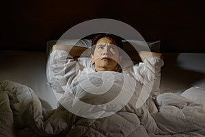 Woman with insomnia photo