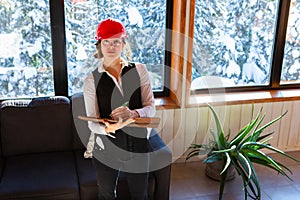 Woman inspector during air inspection